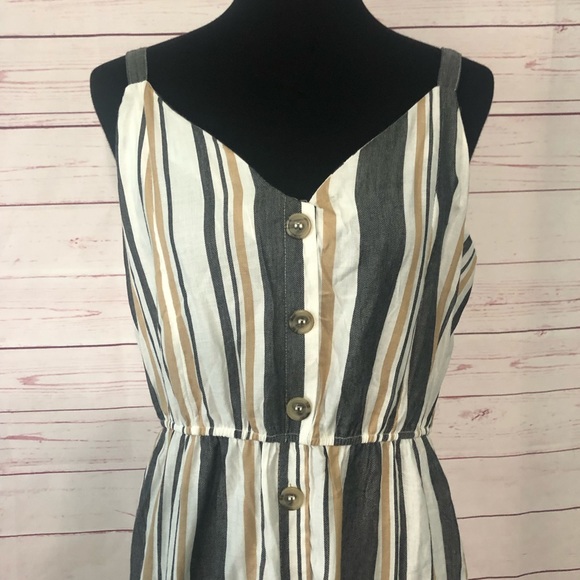 NWT Blush Button Down Striped Sundress - Picture 2 of 10